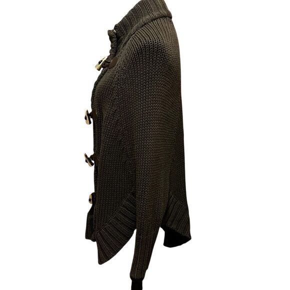Michael Kors Brown Chunky Knit Cardigan with High Collar size XS - Picture 6 of 14
